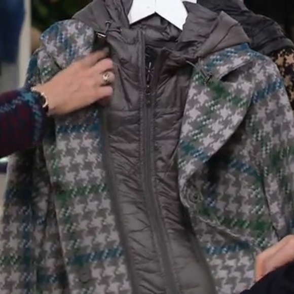 ☃️Houndstooth Coat, Removable Hood🔥 - Picture 2 of 8